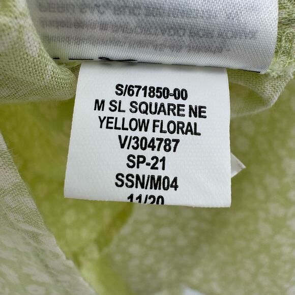 Old navy square neck ladder lace lime ditsy floral spaghetti strap top XL NEW - Picture 7 of 7